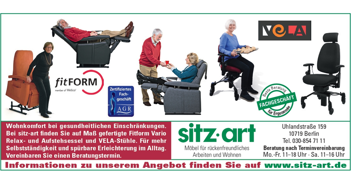 sitz-art® Berlin fitFORM & Vela