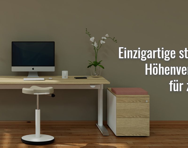 sitz-art® Berlin - Ergonomisch höhenverstellbarer Schreibtisch